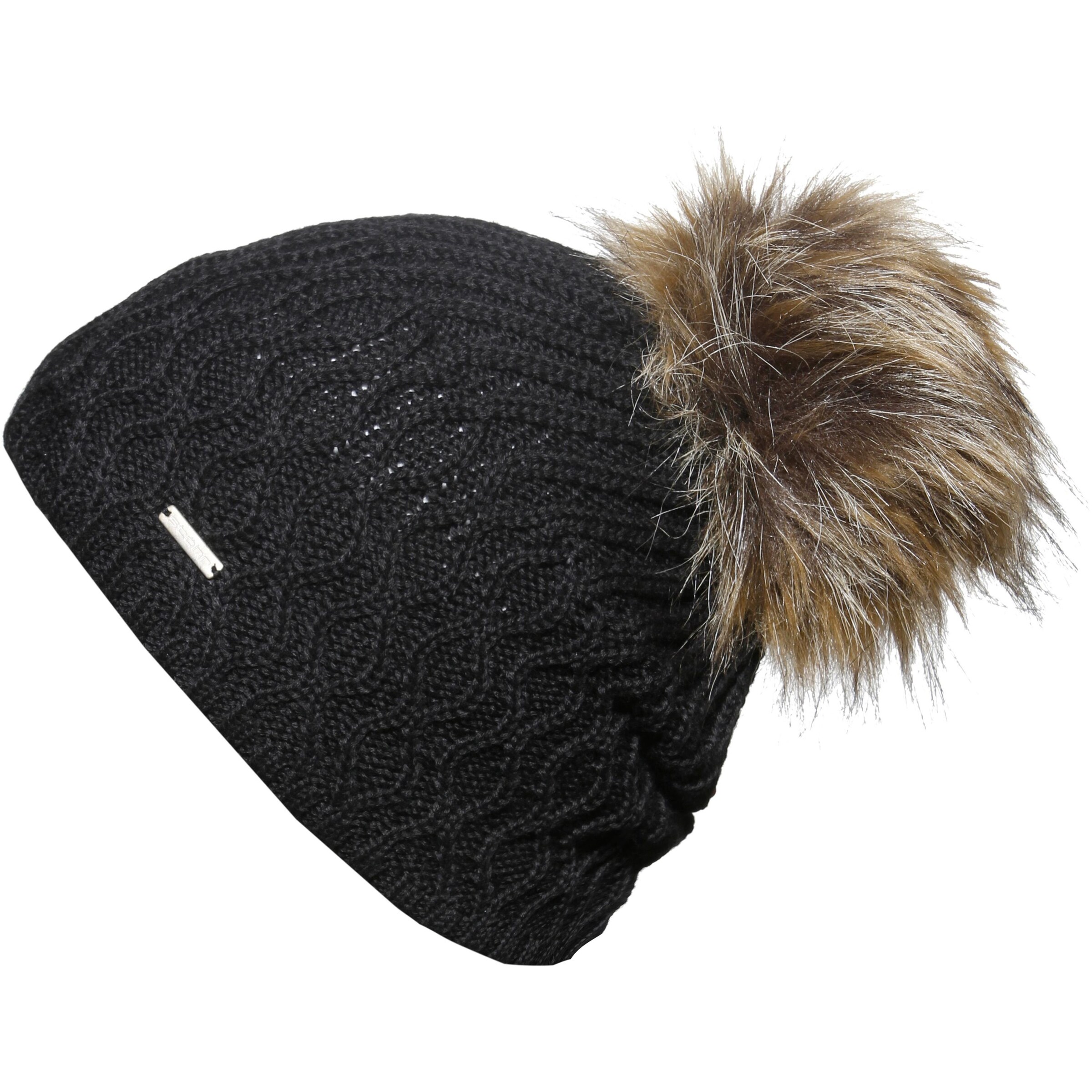 STÖHR - Bommelmütze 'Esha' in schwarz