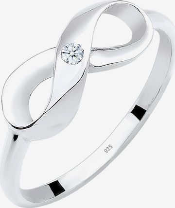 Elli DIAMONDS Ring 'Infinity Stein' in Zilver: voorkant