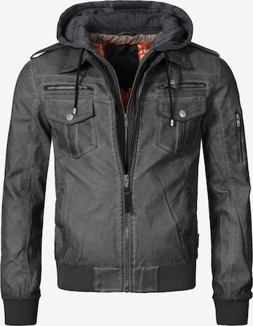 INDICODE JEANS Between-Season Jacket 'Aaron' in Grey: front