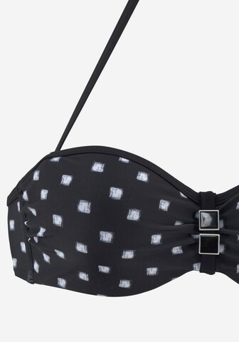 Bandeau Bikini LASCANA en noir : devant