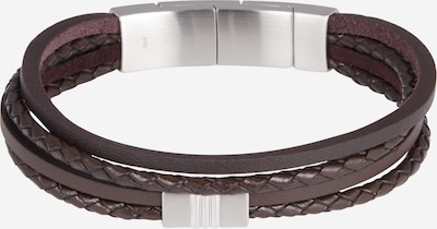 FOSSIL Armband in de kleur Donkerbruin / Zilver, Productweergave