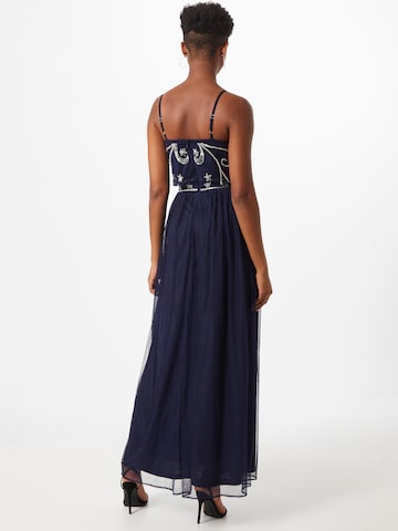 Frock and Frill Evening Dress in Blue