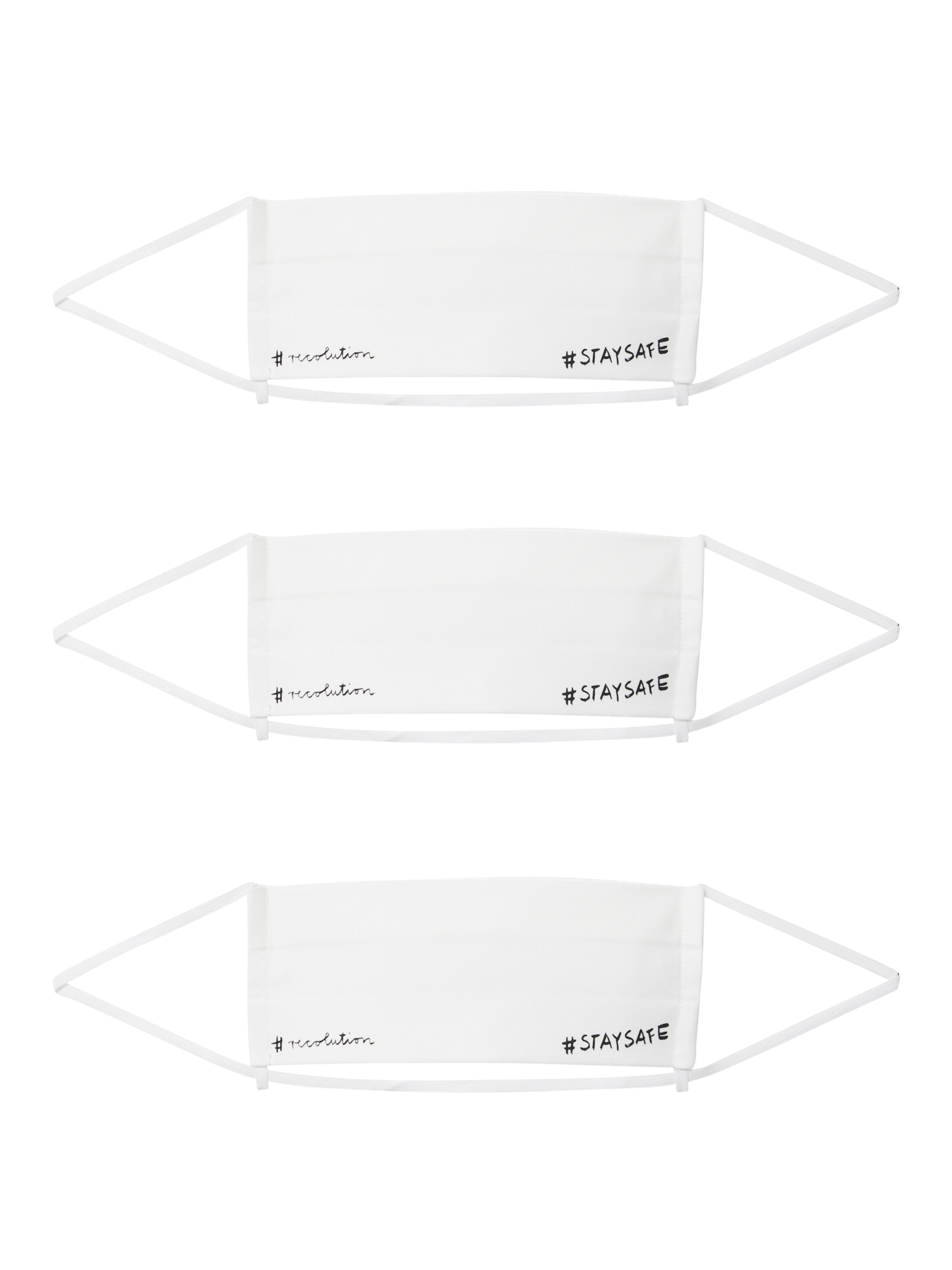 Men Fabric masks | recolution Stoffmasken '3er Pack STAYSAFE' in White - DA81477