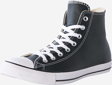 CONVERSE Σνίκερ ψηλό 'CHUCK TAYLOR ALL STAR CLASSIC HI LEATHER' σε μαύρο: μπροστά