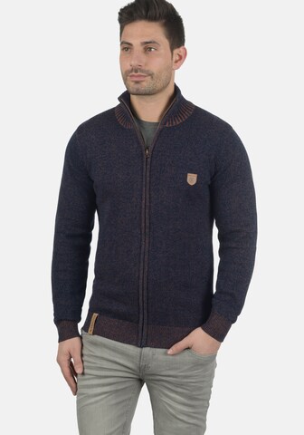 INDICODE JEANS Knit Cardigan 'Andy' in Blue: front