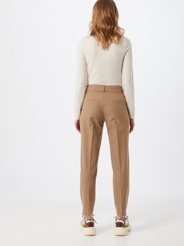 SELECTED FEMME Regular Trousers with creases in Brown