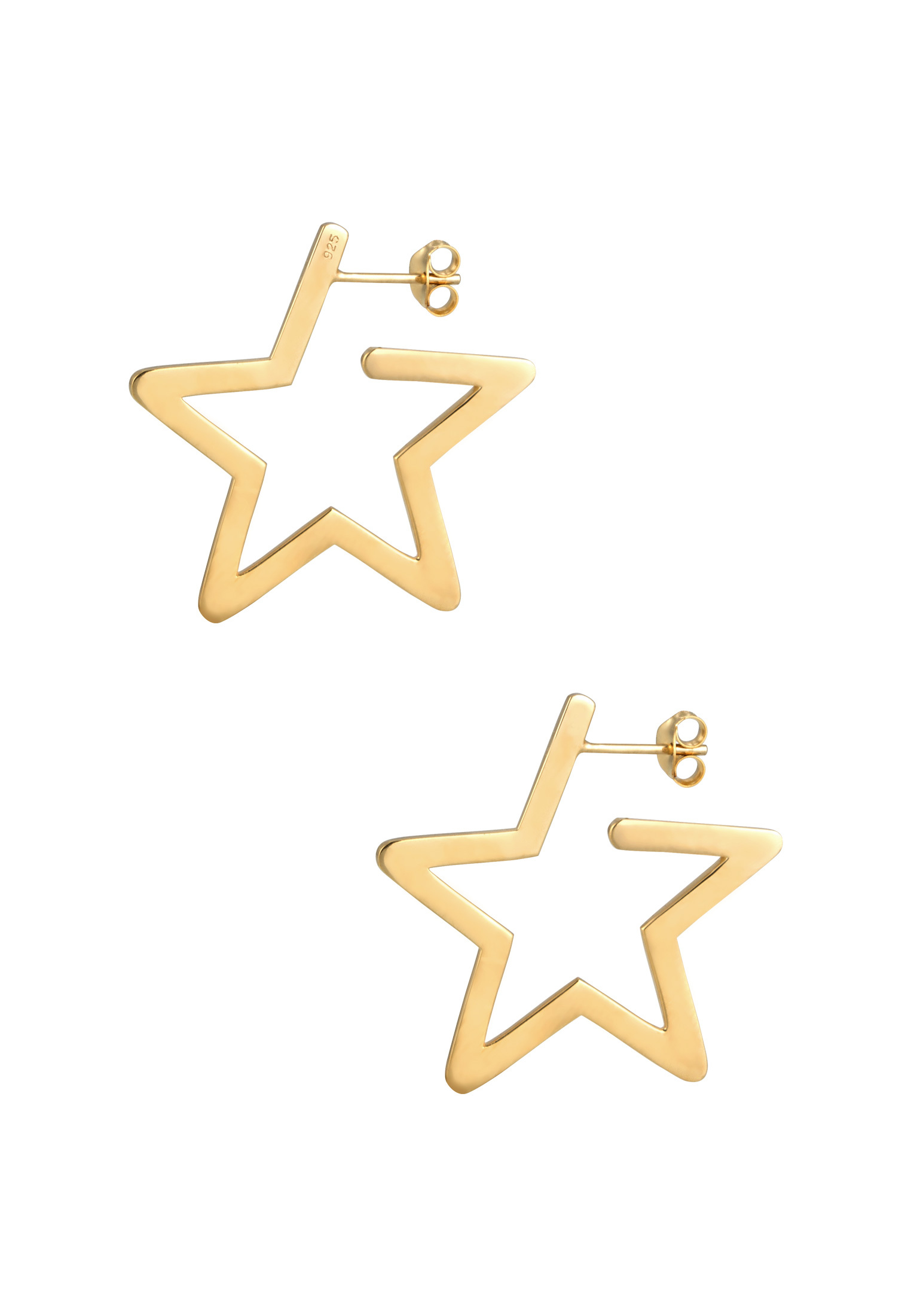 ELLI Ohrringe Astro, Creole, Sterne in Gold 