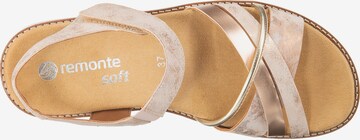 REMONTE Remienkové sandále - Zlatá