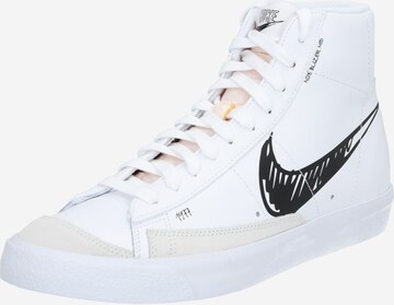 Baskets hautes 'BLAZER MID VNTG '77' Nike Sportswear en blanc : devant