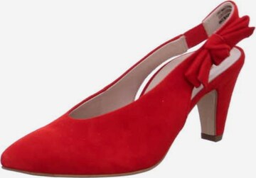 Paul Green Slingback Pumps in Red: front