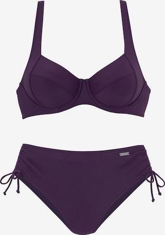 Bikini LASCANA en violet : devant