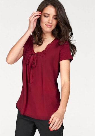 VIVANCE Blouse in Red: front
