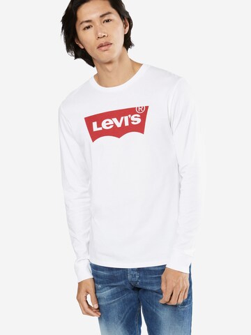 LEVI'S ® Shirt 'LS Graphic Tee T2' in Wit: voorkant