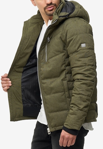 INDICODE JEANS Winter Jacket 'Circus ' in Green