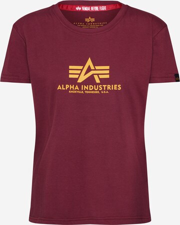 ALPHA INDUSTRIES Shirt 'New Basic T Wmn' in Red: front