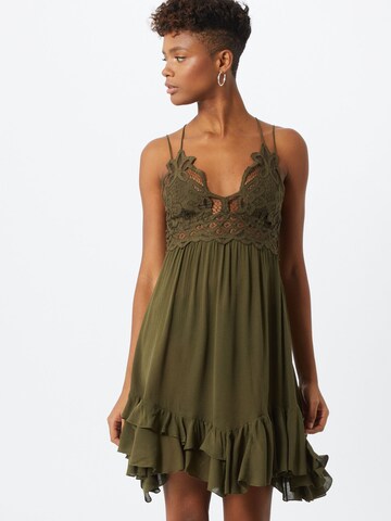 Free People Kleid 'Adella' in Grün: Vorderseite