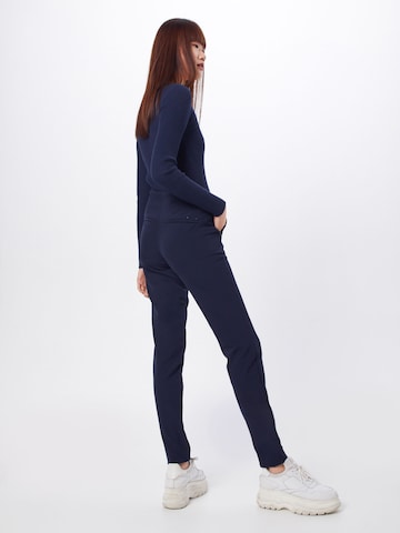 MAC Slimfit Broek 'Anna' in Blauw