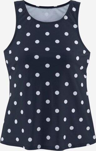 LASCANA Bustier Bade-Shirt in Blau: predná strana