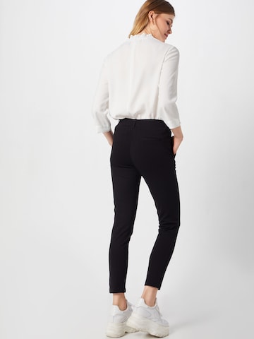 TOM TAILOR Regular Pleat-Front Pants in Black: back