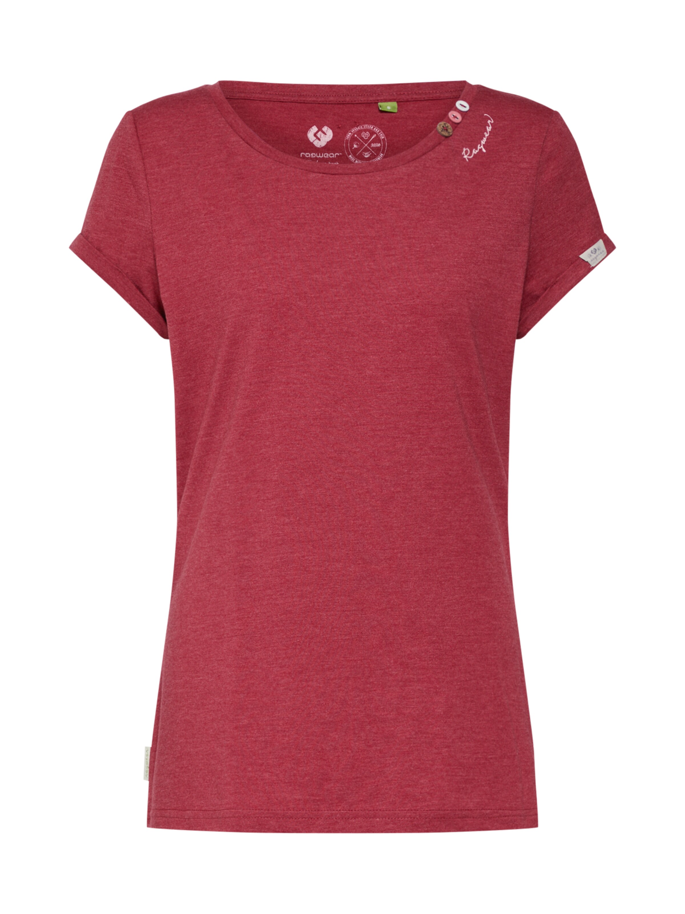 Ragwear - Shirt 'FLORAH ORGANIC' in de kleur Wijnrood