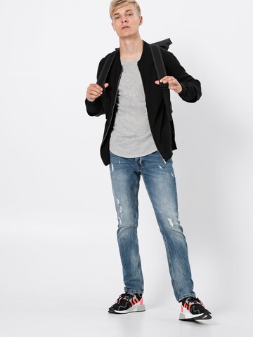 JACK & JONES Gebreid vest 'JPRMELVIN KNIT BASEBALL CARDIGAN' in Zwart