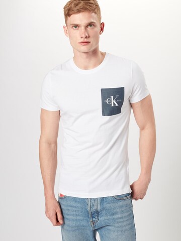 Calvin Klein Jeans Koszulka w kolorze biały