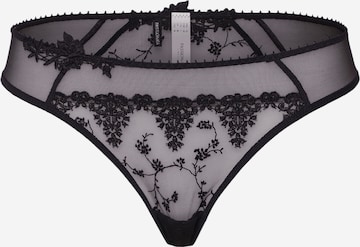 PASSIONATA - Tanga 'White Nights' en negro: frente