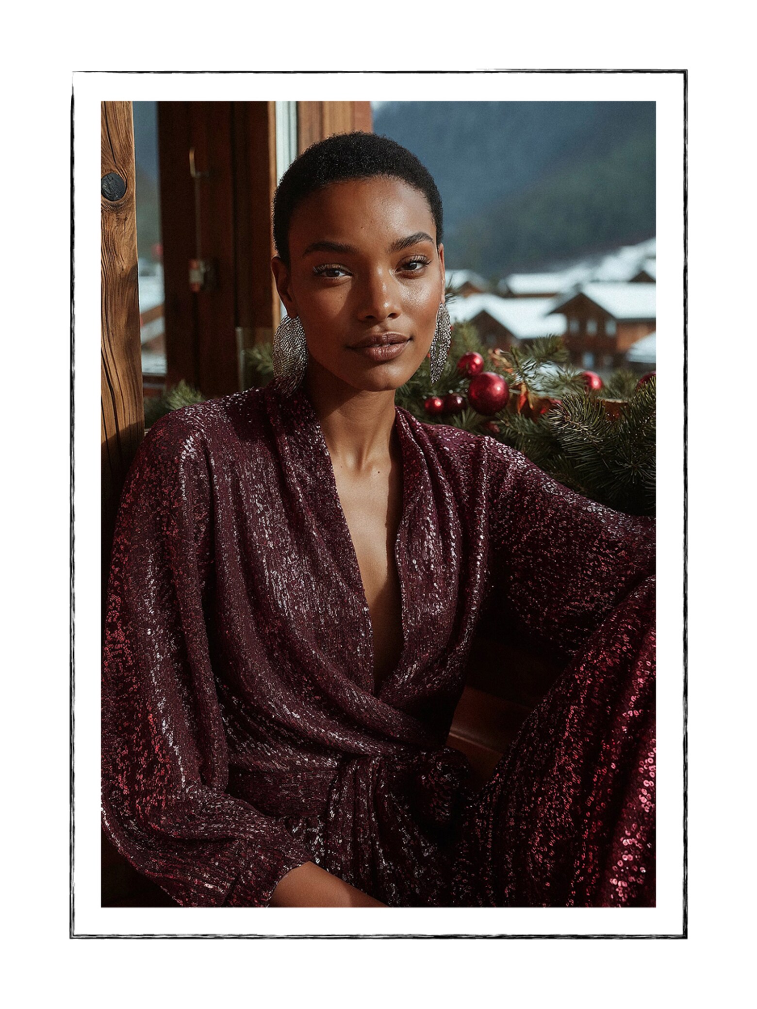 Tiefroter Glanz für die festliche Saison Dein funkelnder Pailletten-Traum in Burgundy