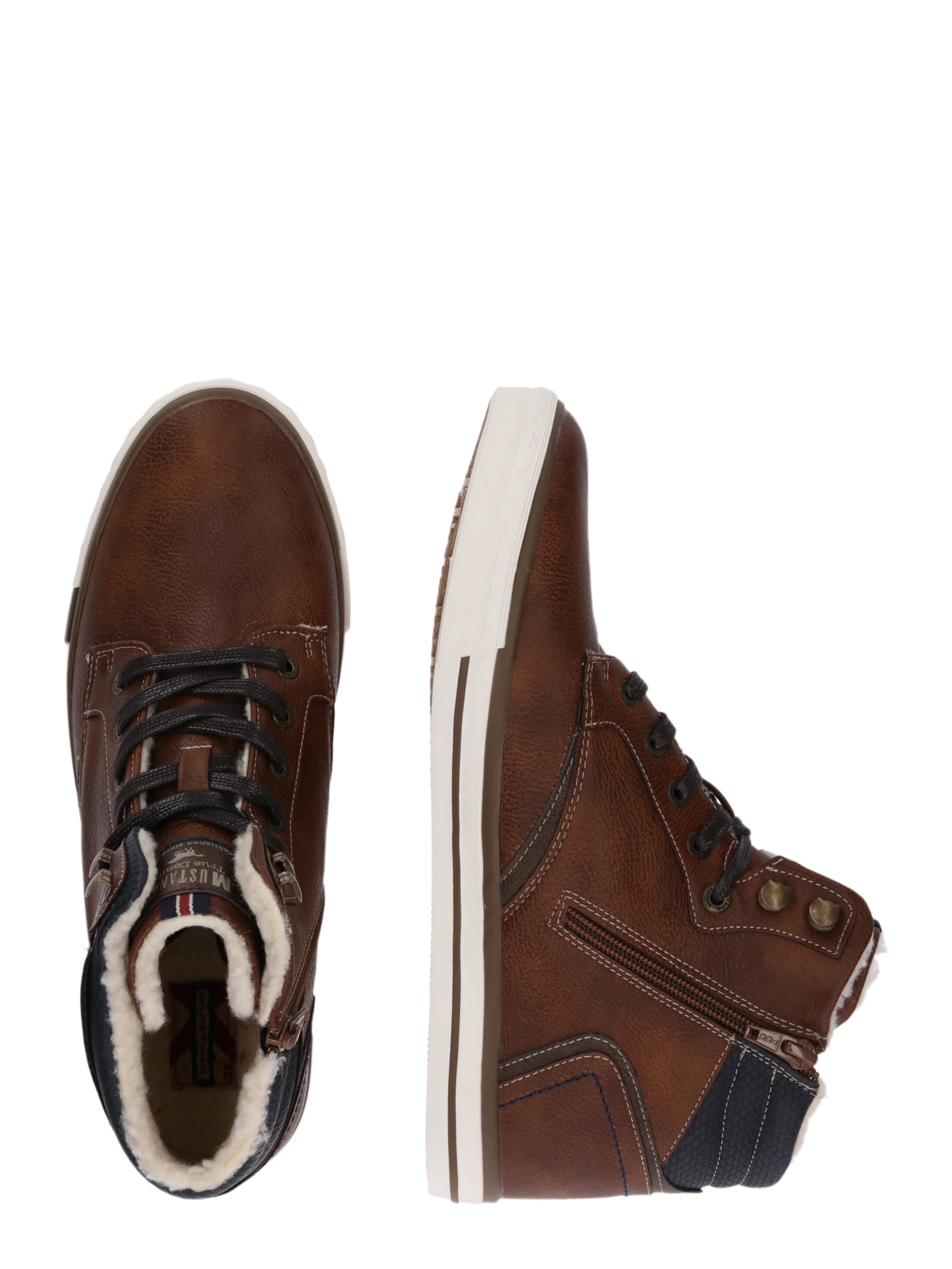 MUSTANG High-top trainers in Brown: side