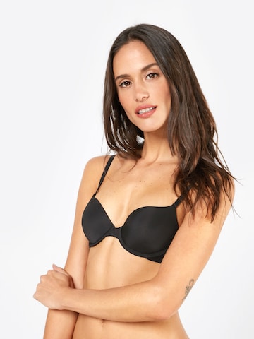 TRIUMPH T-shirt Bra 'Body Make-Up' in Black: front