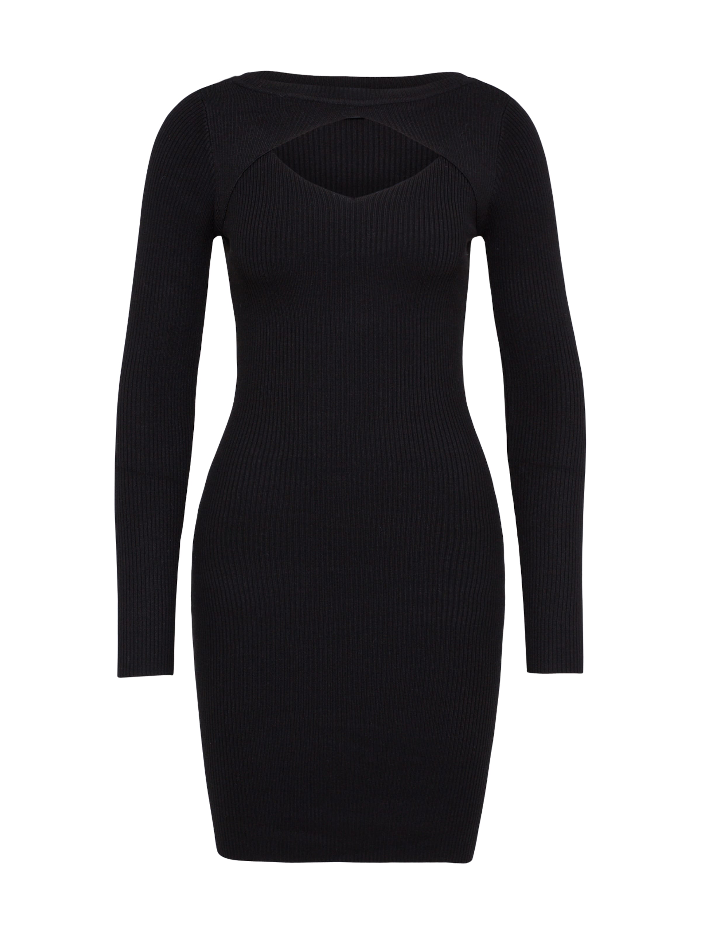 Urban ClassicsPletena haljina - crna boja: prednji dio