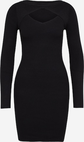 Urban Classics Knitted dress in Black: front