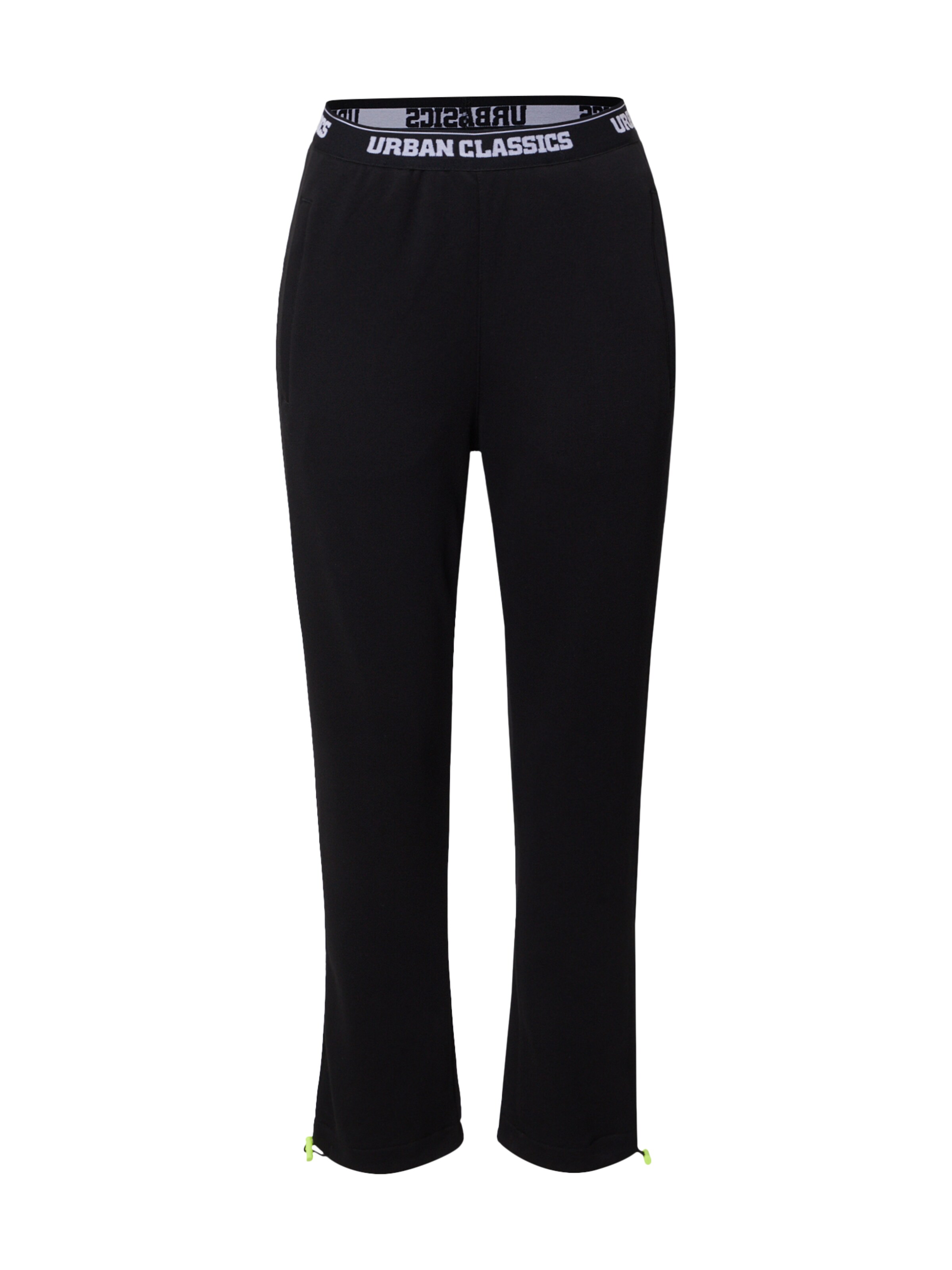 Urban Classics Regular Trousers in Black: front