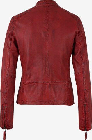 7ELEVEN Lederjacke in Rot