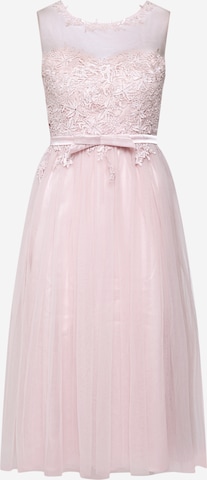 Robe de cocktail SWING en rose : devant