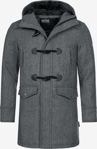 INDICODE JEANS Winter Coat in Grey: front