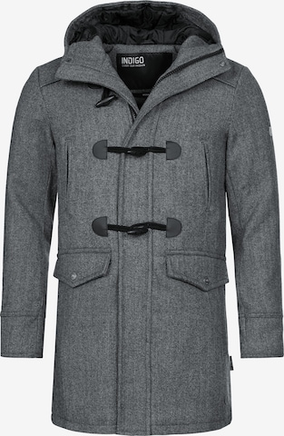 INDICODE JEANS Winter Coat in Grey: front