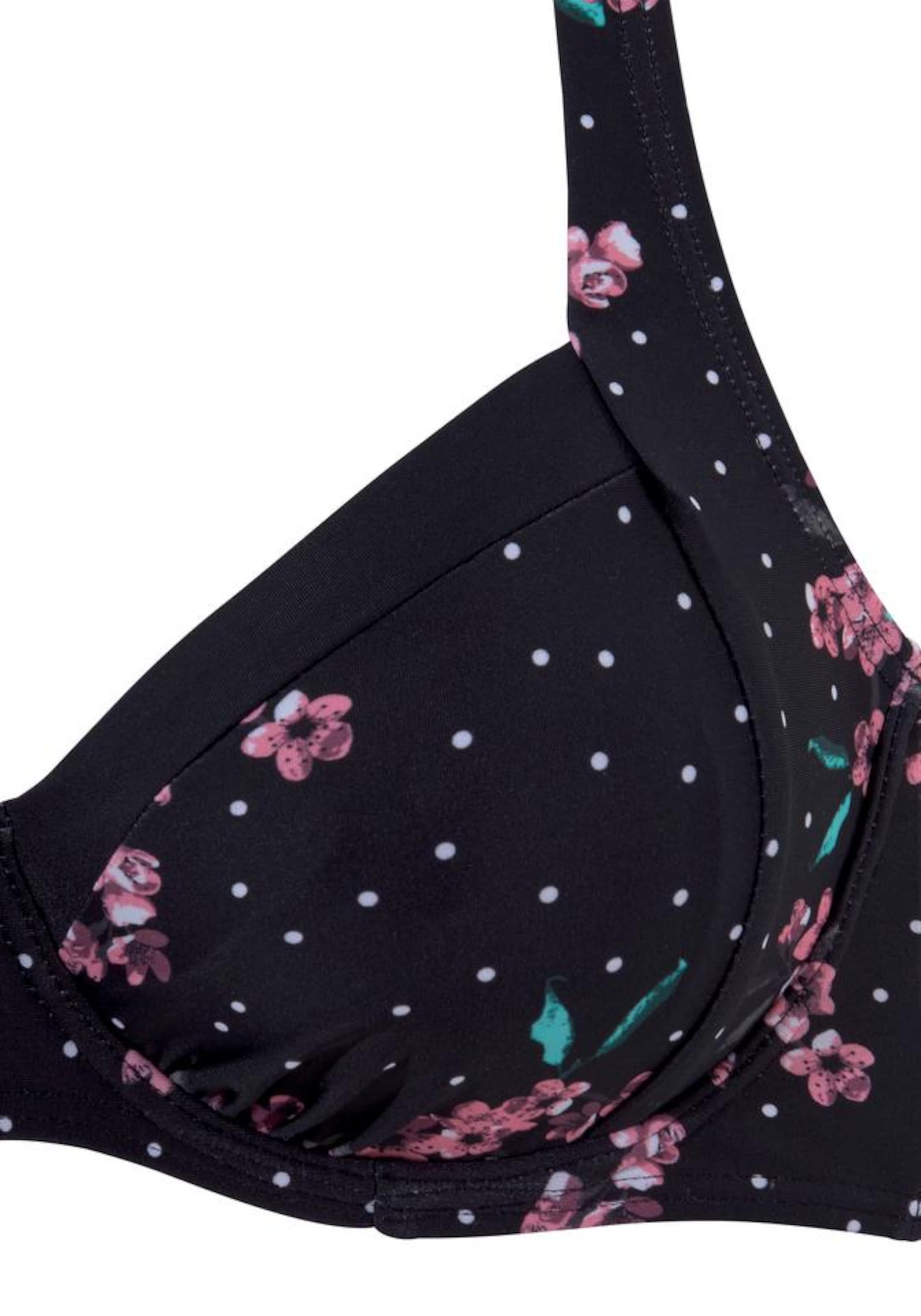 LASCANA T-shirt Bikini 'Wire Osaka' in Black