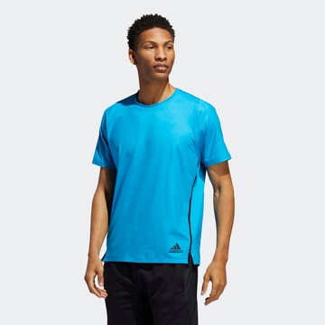 Coupe regular T-Shirt fonctionnel ADIDAS PERFORMANCE en bleu : devant