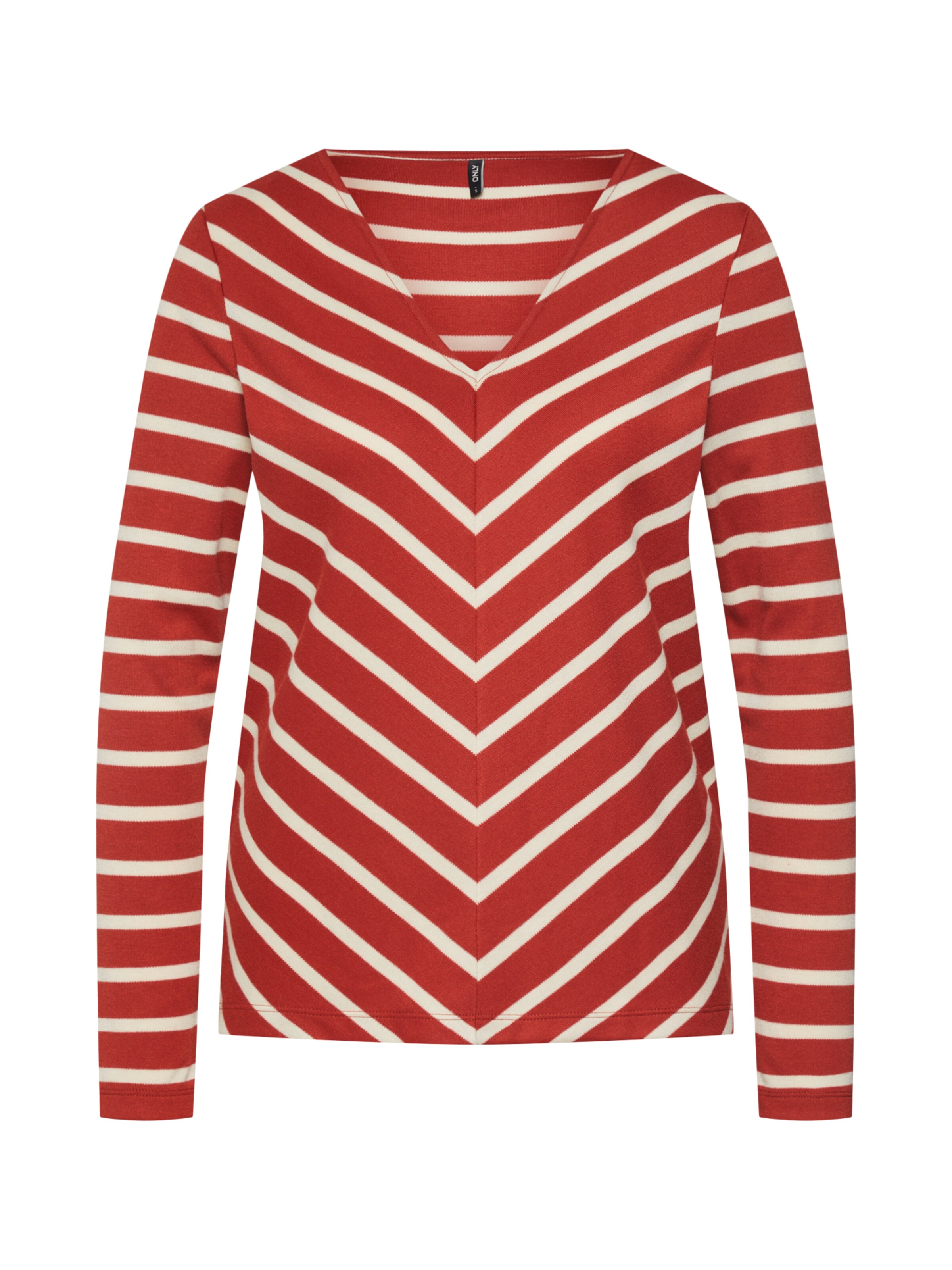 ONLY - Shirt 'onlEMMY L/S V-NECK TOP JRS' in de kleur Crème