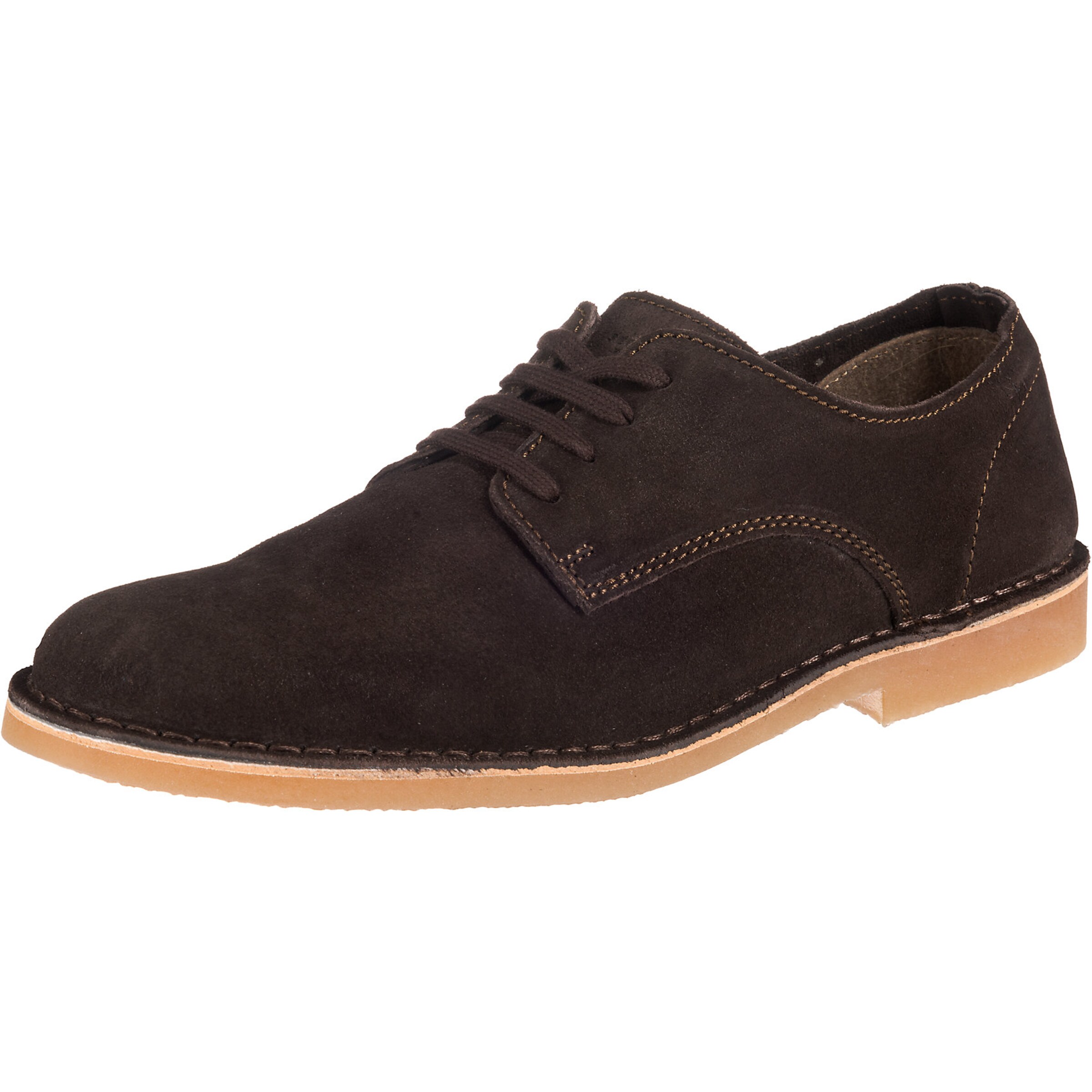 SELECTED HOMME - Veterschoen 'SLHROYCE DERBY LIGHT SUEDE SHOE W' in de kleur Bruin