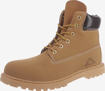 KAPPA Lace-Up Boots 'Kombo Mid' in Beige: front