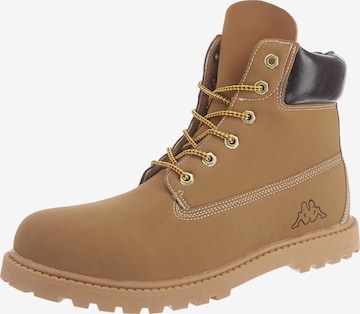KAPPA Lace-Up Boots 'Kombo Mid' in Beige: front