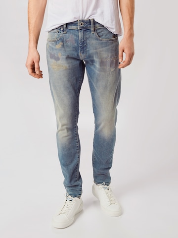 G-Star RAW Slimfit Jeans in Blauw: voorkant