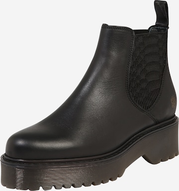 Apple of Eden Chelsea boots 'Pearl' i svart: framsida