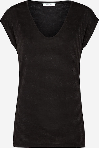 PIECES قميص 'Billo' بلون أسود: الأمام
