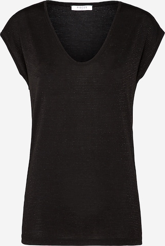 PIECES Shirt 'Billo' in Black: front