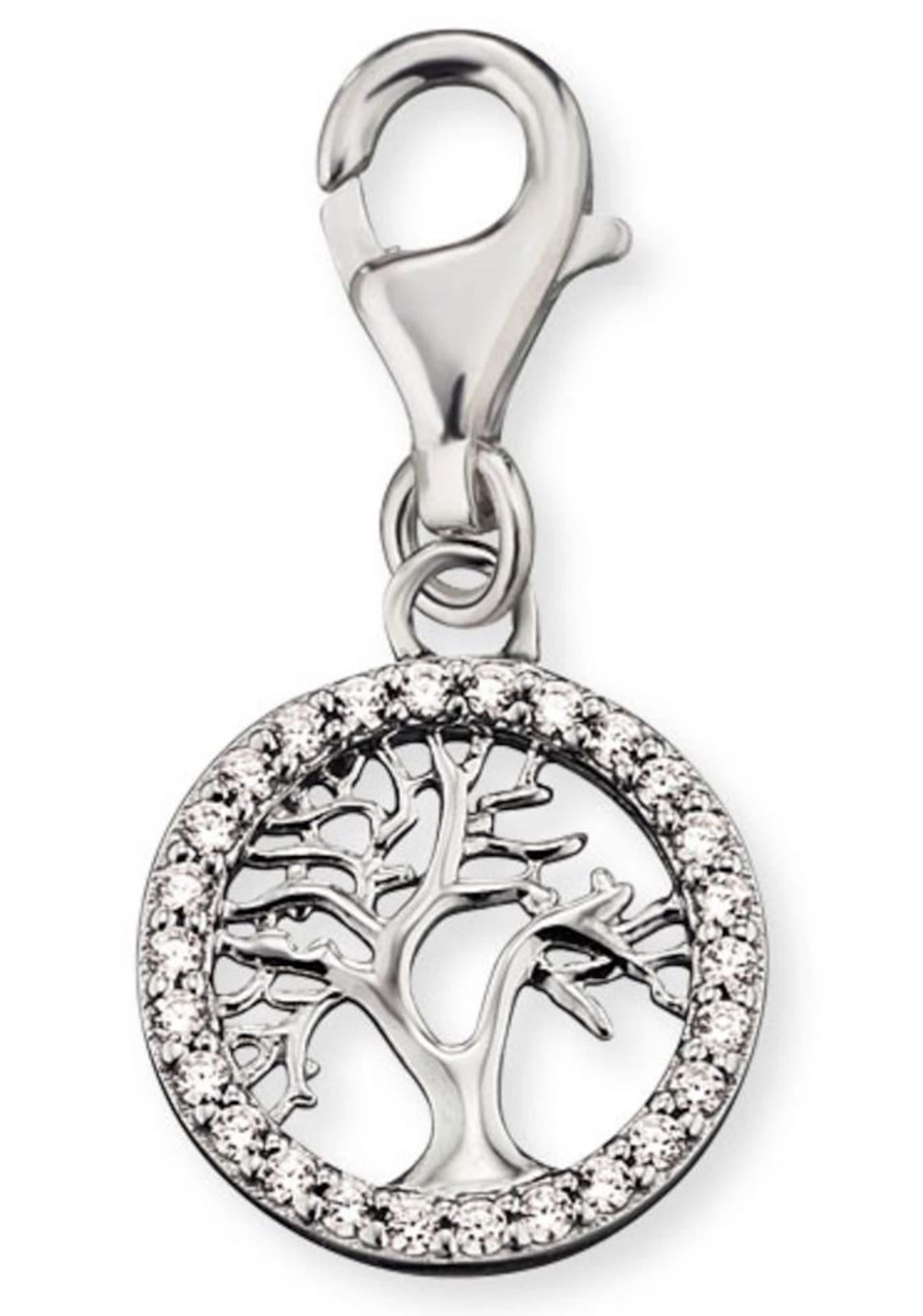 Engelsrufer Charm-Einhänger 'Lebensbaum' in Silber: Vorderseite