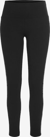 LASCANA ACTIVE Skinny Workout Pants in Black: front