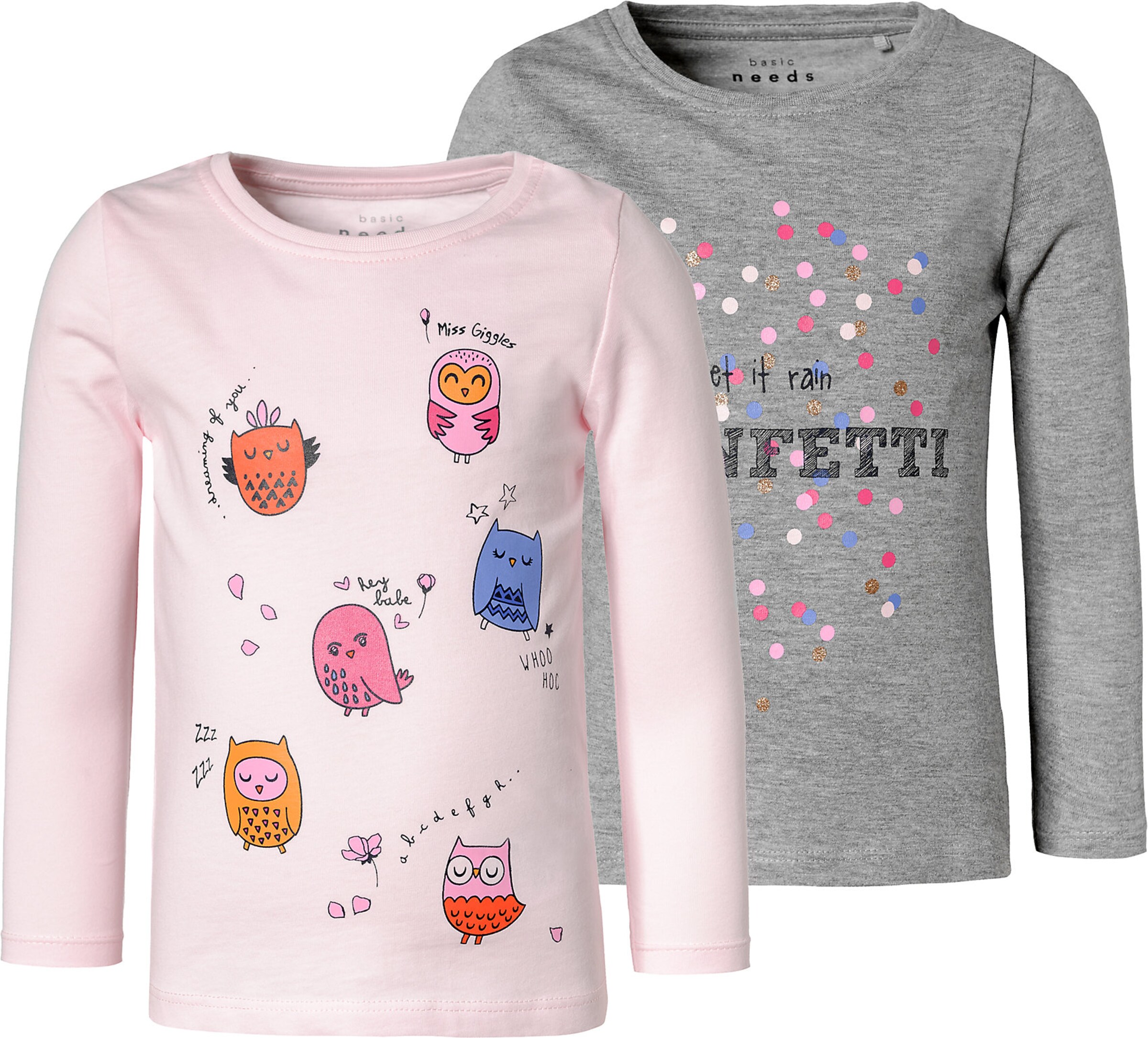 NAME IT - Shirt 'VEEN' in de kleur Grijs gemêleerd